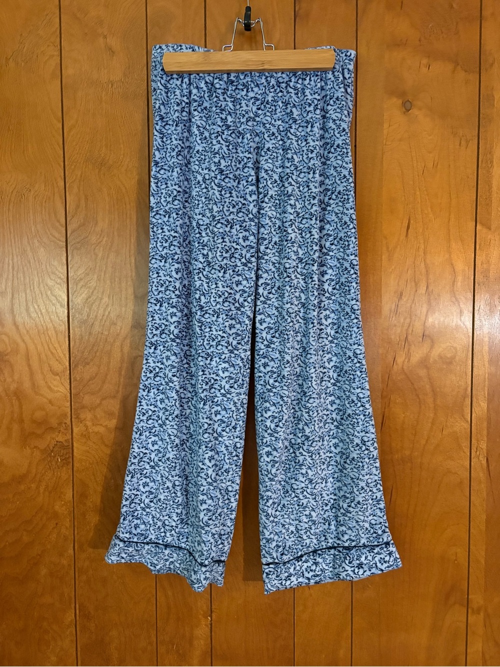 Secret Treasures Light Blue Floral Wide-Leg Pants